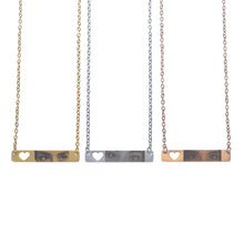 Custom photo bar necklace
