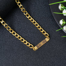 Engraved bar necklace