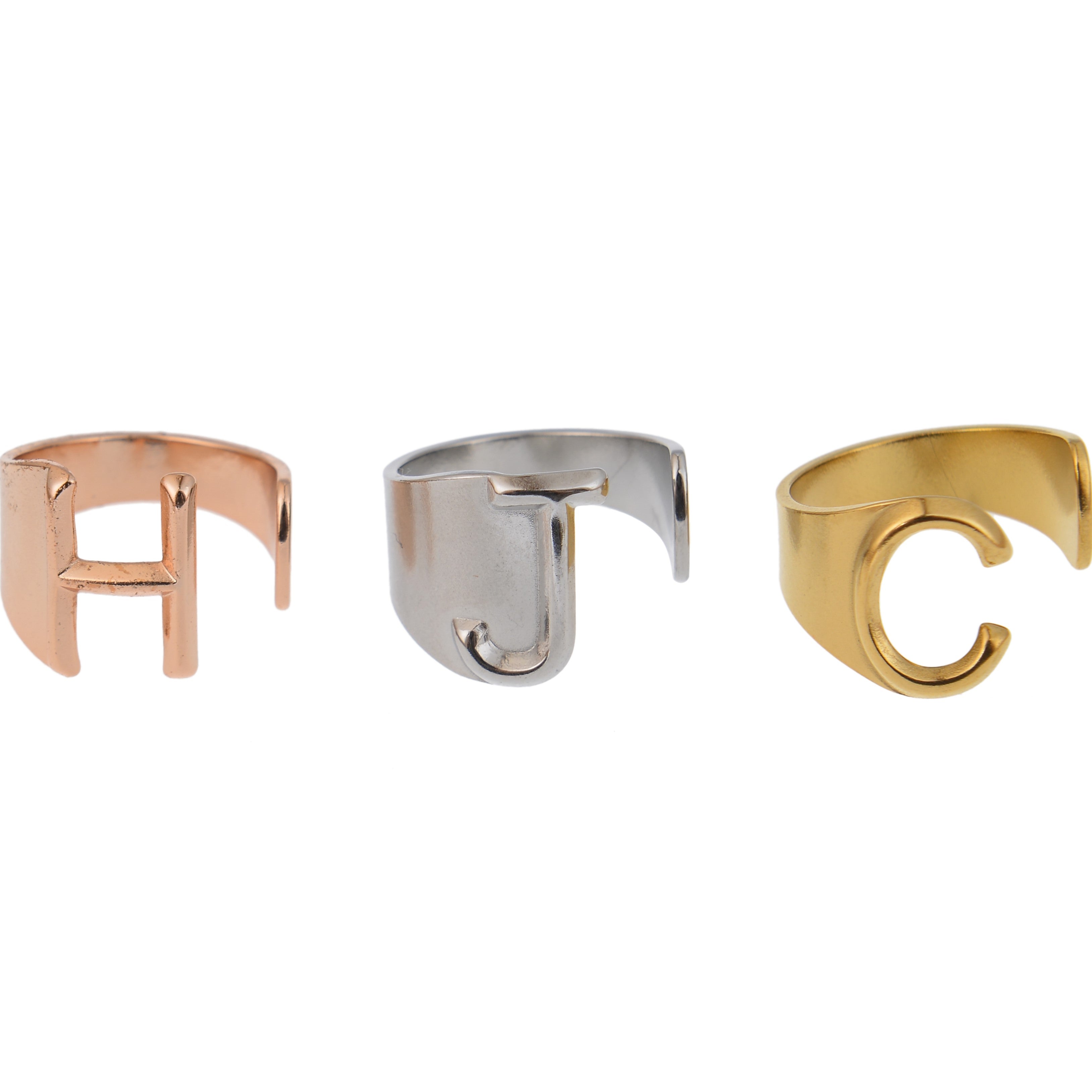 personalized initial ring