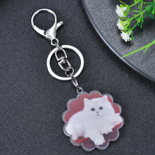 Flower-shaped Colorful Photo Acrylic Keychain