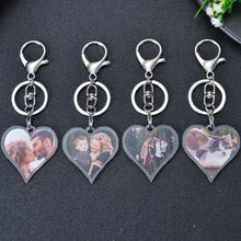 Heart-shaped Colorful Photo Acrylic Keychain