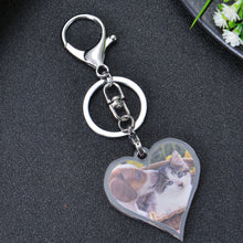 Heart-shaped Colorful Photo Acrylic Keychain