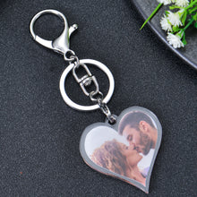 Heart-shaped Colorful Photo Acrylic Keychain