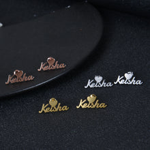 Personalized Heart Earrings