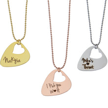 personalized name guitar pick necklace