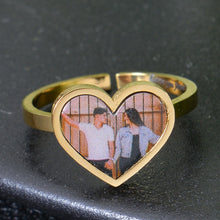 ring with colorful photo