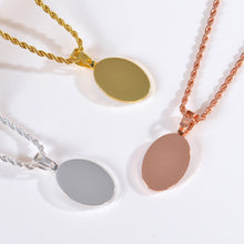 diamond oval pendant