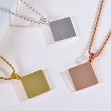 Diamond Shaped Photo Necklace