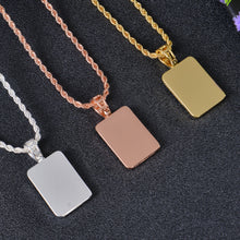 diamond rectangle pendant