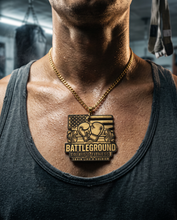 gold custom logo engraved necklace