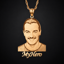 gold custom engraved pendant