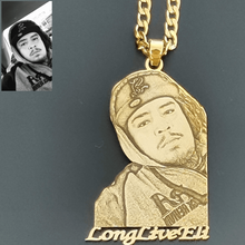 photo engraved pendant necklace