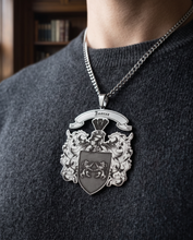 silver logo necklace