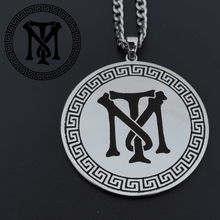 silver logo locket