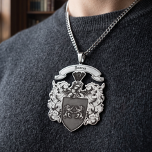 silver logo necklace