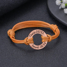 Rose gold personalized halo bracelet charm with name