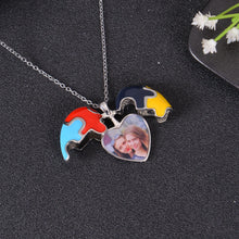 heart puzzle necklace with photo