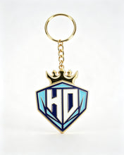 Close-up of a personalized color photo engraved keychain