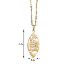 custom american football name necklace
