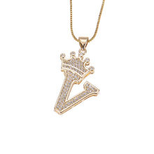 V Initial Necklace