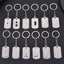 Personalized letter keychain displayed on flat surface