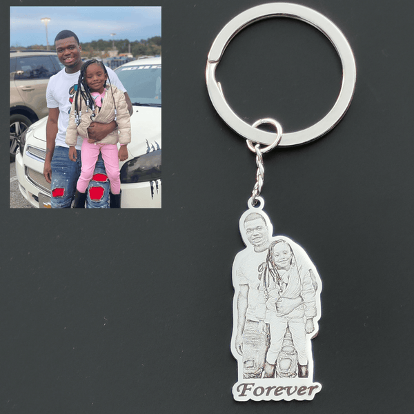 YESTIME Custom Keychain With Picture - Personalized Photo Keychain with  Text Customizable Gifts for Men Women Boyfriend