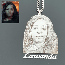 silver photo necklace