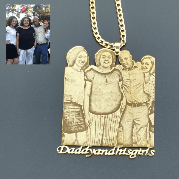 Photo Engraved Pendant Necklace Personalized – Admire Jewelry