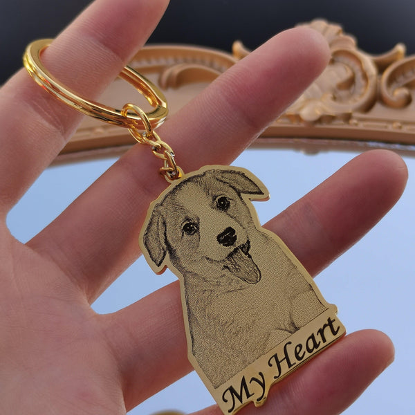Personalized Pet Photo Dog Lover Keepsake Keychain