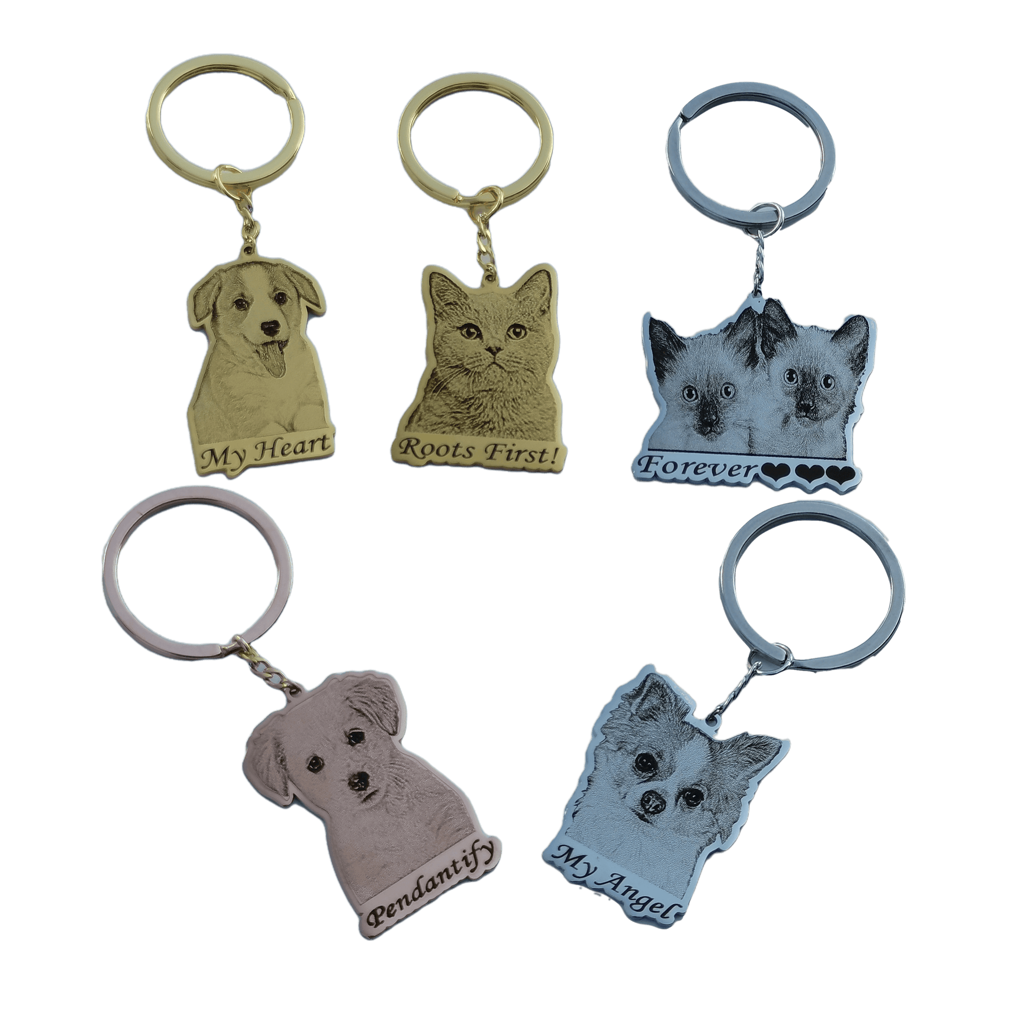 Personalized Dog Tag Engraved Name Key Chain Ring Custom Bar
