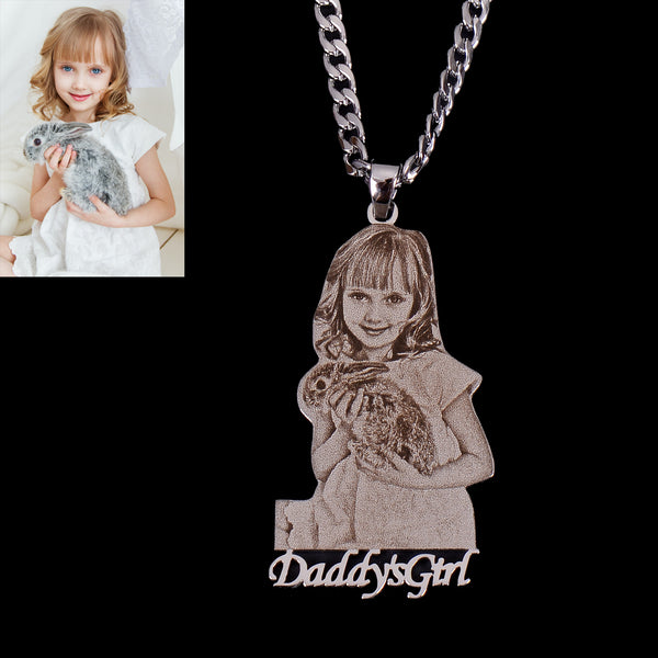 Photo Engraved Pendant Necklace Personalized – Admire Jewelry