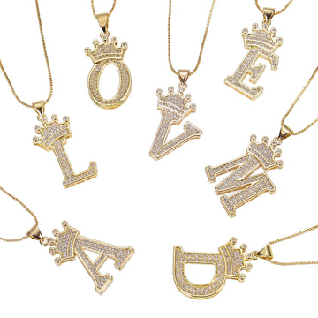 diamond initial necklace