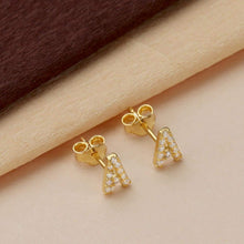 initial charm earrings