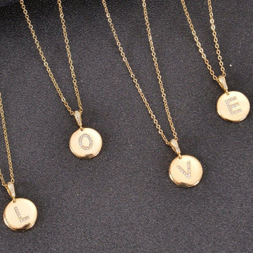 diamond initial necklace