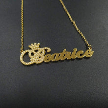 gold plated name necklace