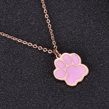 engraved paw necklace