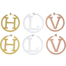 personalized initial hoop earrings