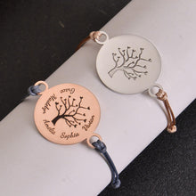 Custom family jewelry designed with engraved names