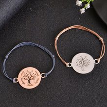 Tree of life bracelet personalized with family names