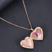 photo necklace heart locket