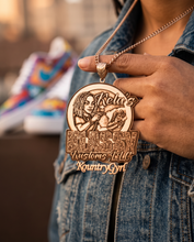 rose gold personalized logo pendant