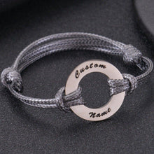 Silver personalized halo bracelet charm with name