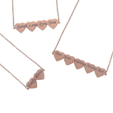 multiple heart necklace