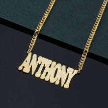 name necklace block letters