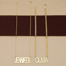 large name initial necklaces
