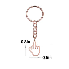 middle finger keychain size