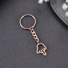 tiny middle finger key ring