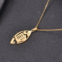 mens football necklace