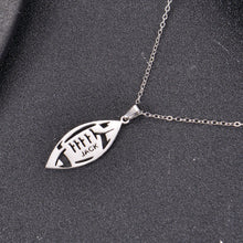 American football necklace gold