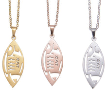 Custom name football necklace gift for a football player